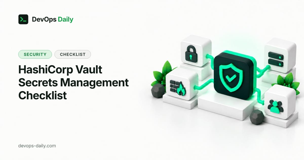 HashiCorp Vault Secrets Management Checklist