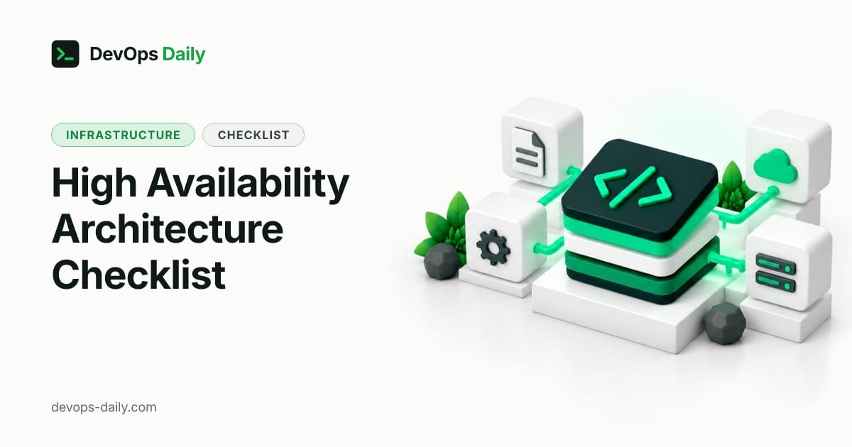 High Availability Architecture Checklist