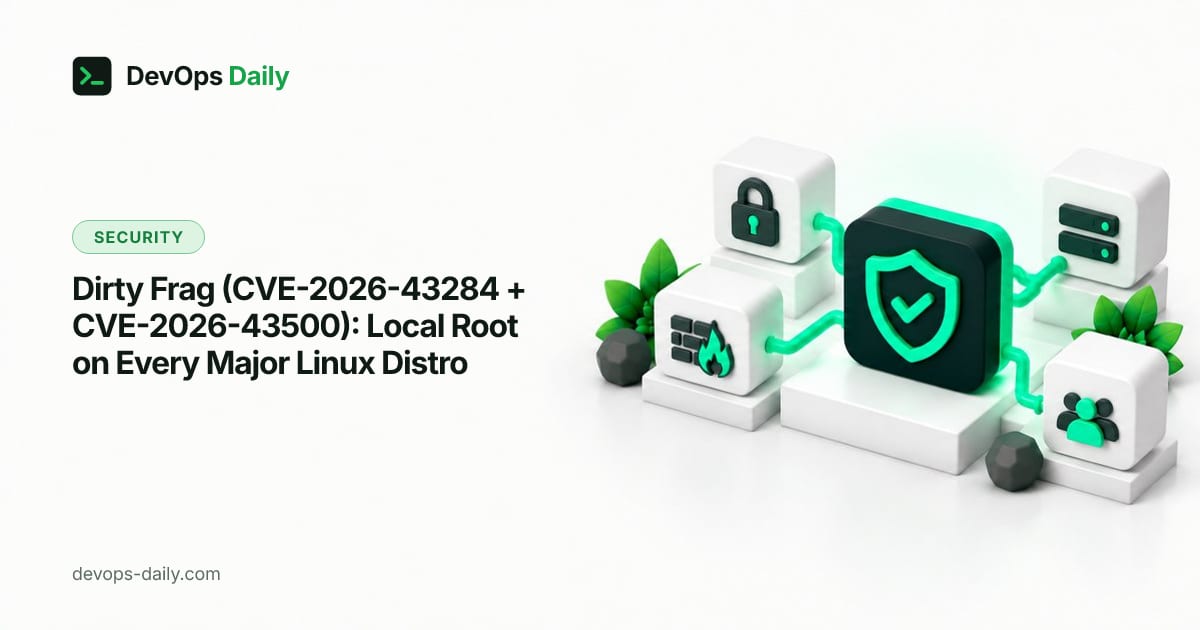 Dirty Frag (CVE-2026-43284 + CVE-2026-43500): Local Root on Every Major Linux Distro