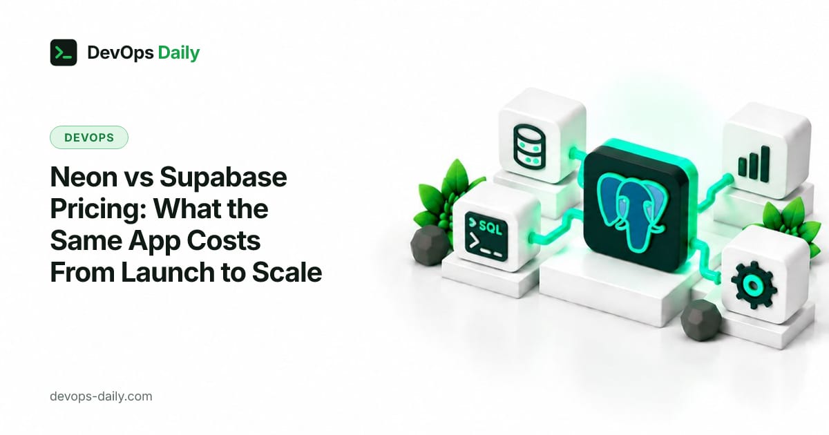 Neon vs Supabase Pricing: What the Same App Costs From Launch to Scale