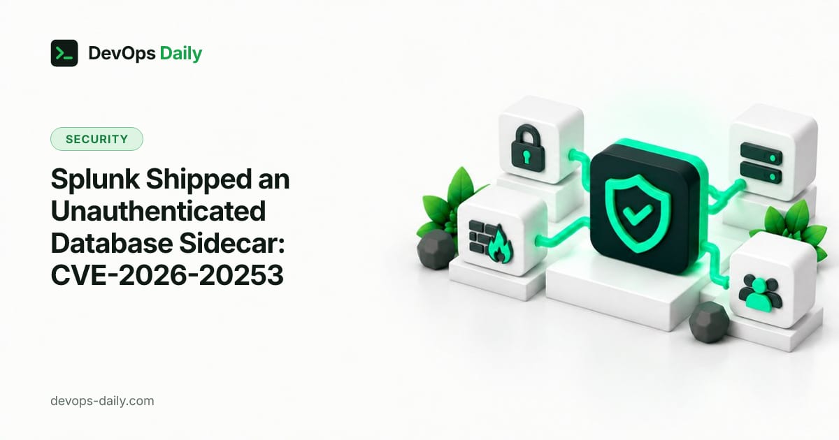 Splunk Shipped an Unauthenticated Database Sidecar: CVE-2026-20253
