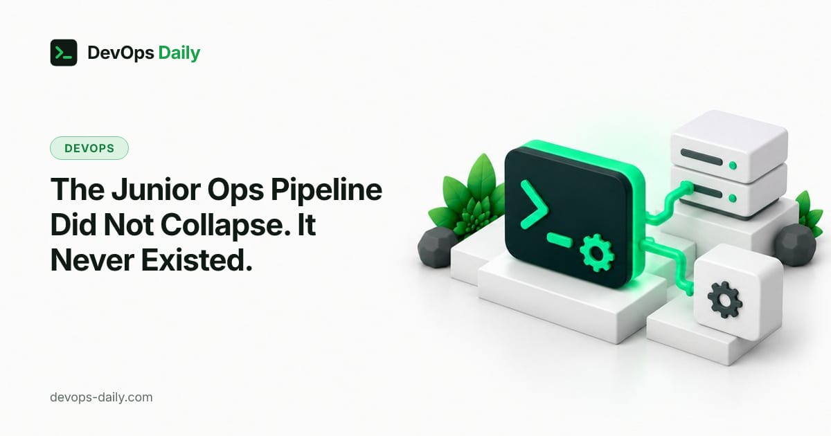 The Junior Ops Pipeline Did Not Collapse. It Never Existed.